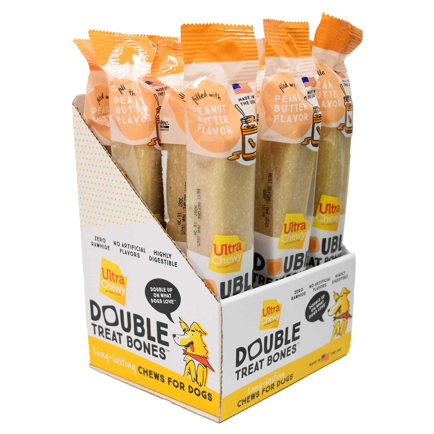 Ultra Chewy Naturals Dog Treats Bone Made in USA Highly Digestible Irresistible Flavors Special Box with Individual Packages - Healthber