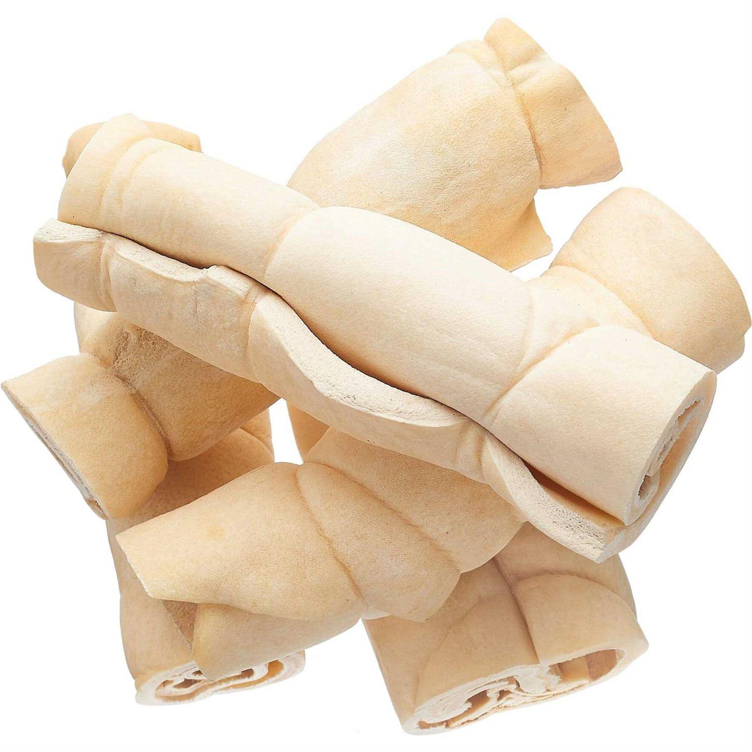 Bones & Chews Water Buffalo Cheek Rolls Dog Chew - Healthber