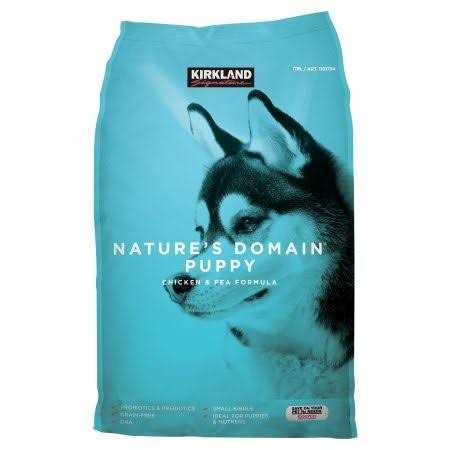 Kirkland Signature Nature’s Domain Puppy Formula Chicken & Pea Dog Food 20 lb - Healthber