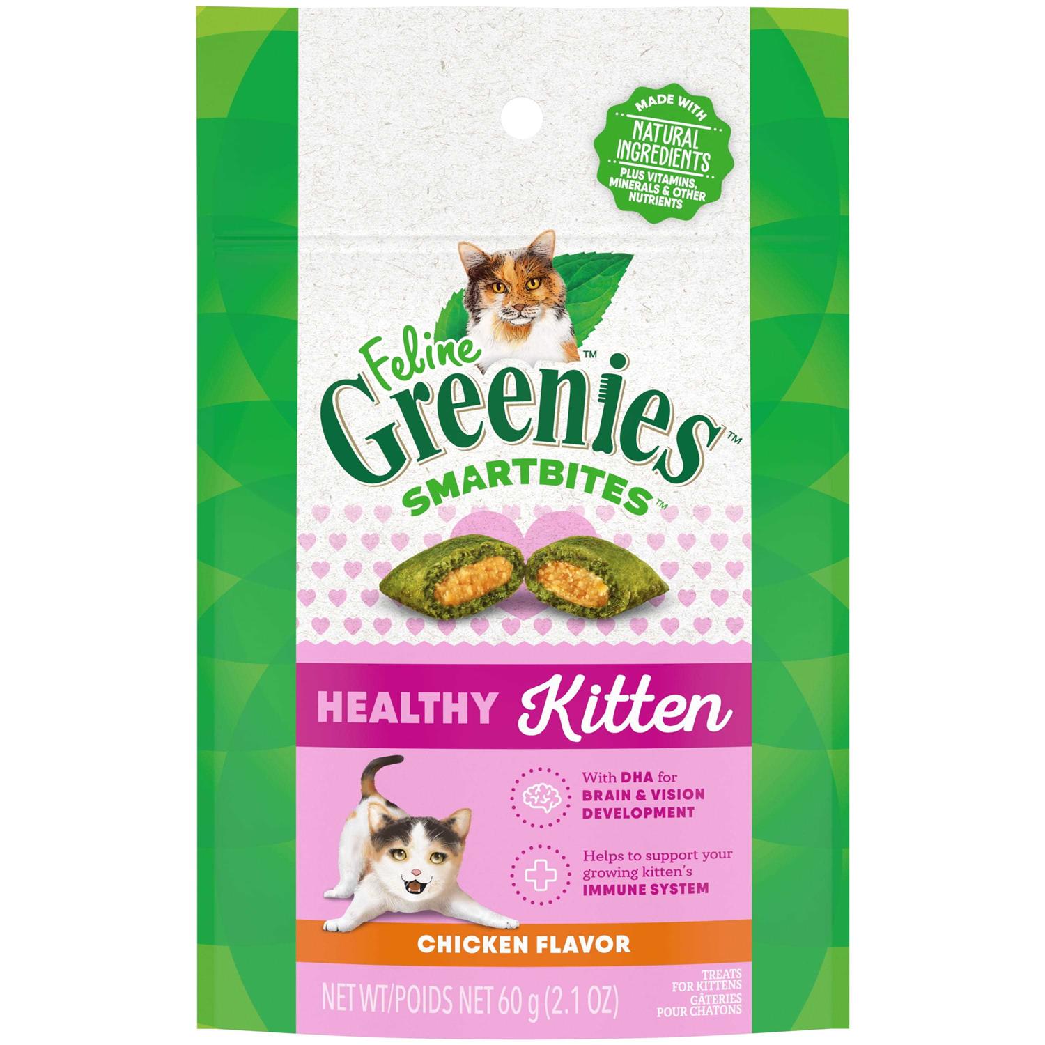 Feline Greenies Smartbites Healthy Kitten Chicken Cat Treats - Healthber