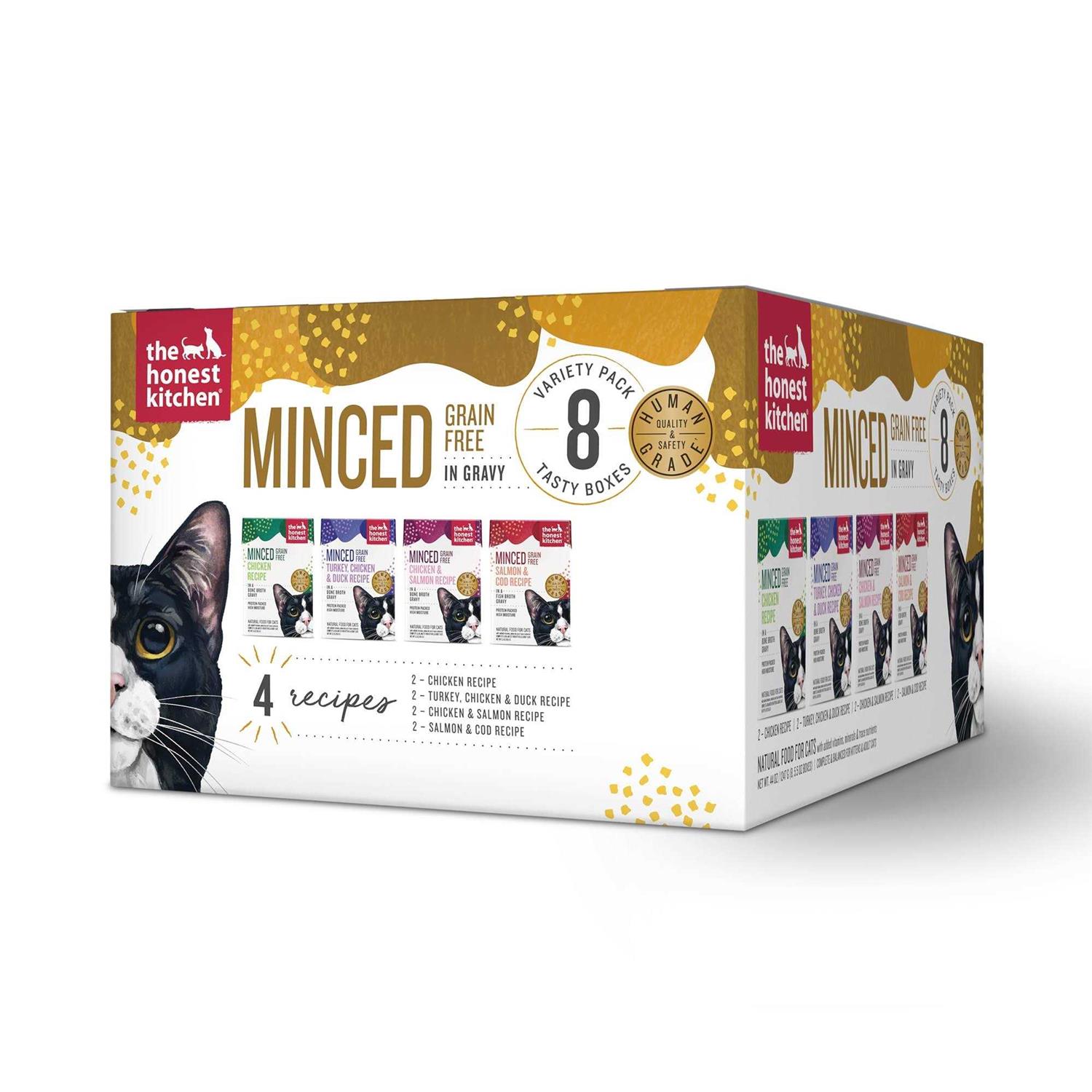 The Honest Kitchen Grain Free Minced in Gravy Wet Cat Food Variety Pack - Healthber