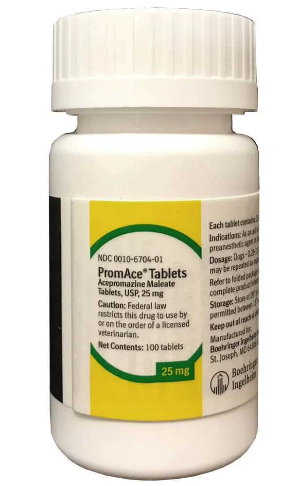 Rx PromAce (acepromazine maleate) Tablets for Horses, Dogs, & Cats - Healthber