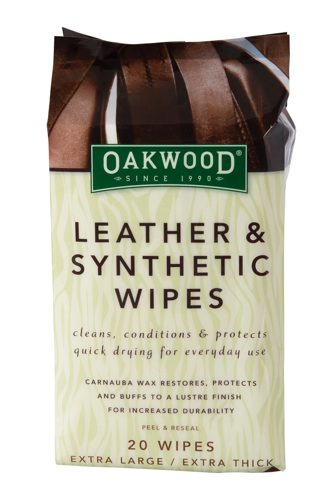 Oakwood Leather & Synthetic Wipes - Healthber