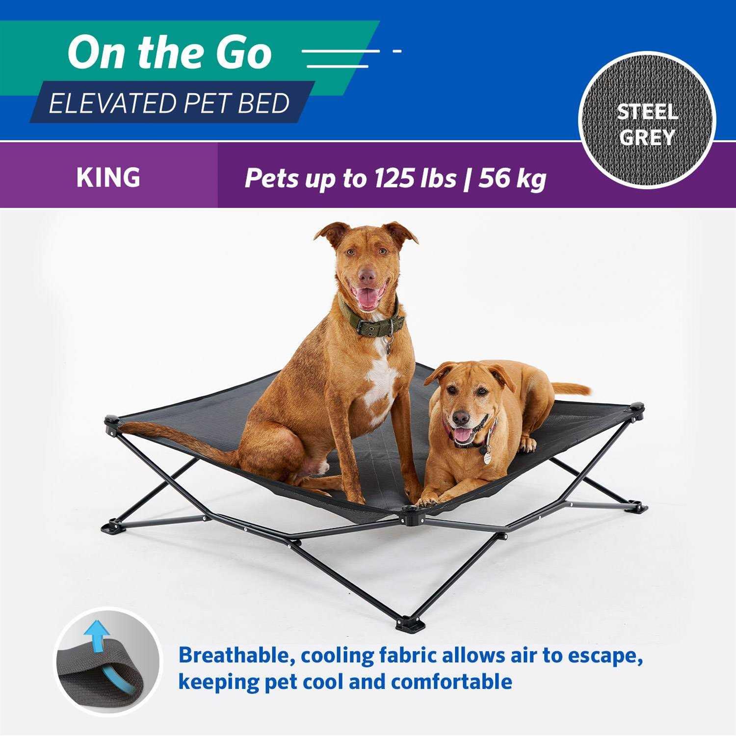 Coolaroo On-the-Go Elevated Pet Bed - Healthber