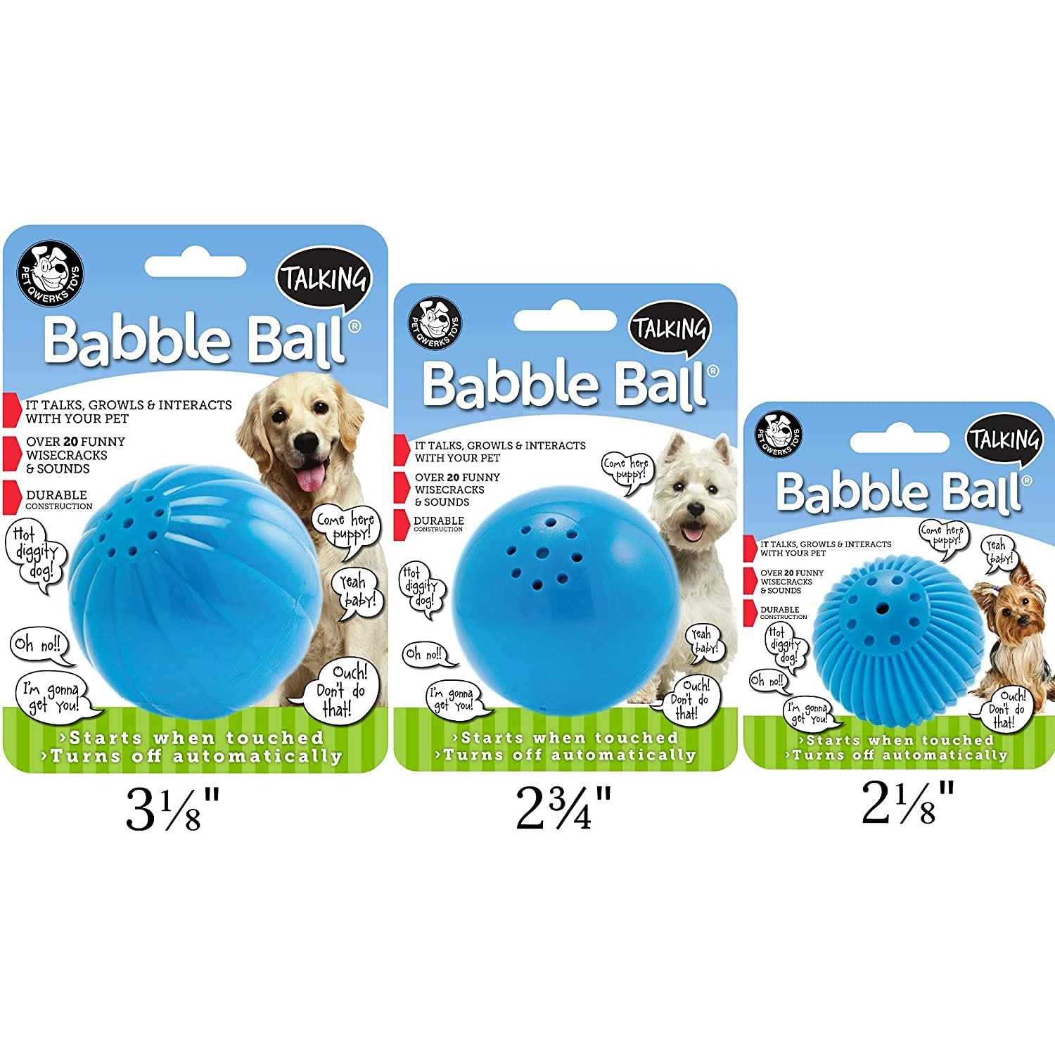 Pet Qwerks Talking Babble Ball Medium - Healthber
