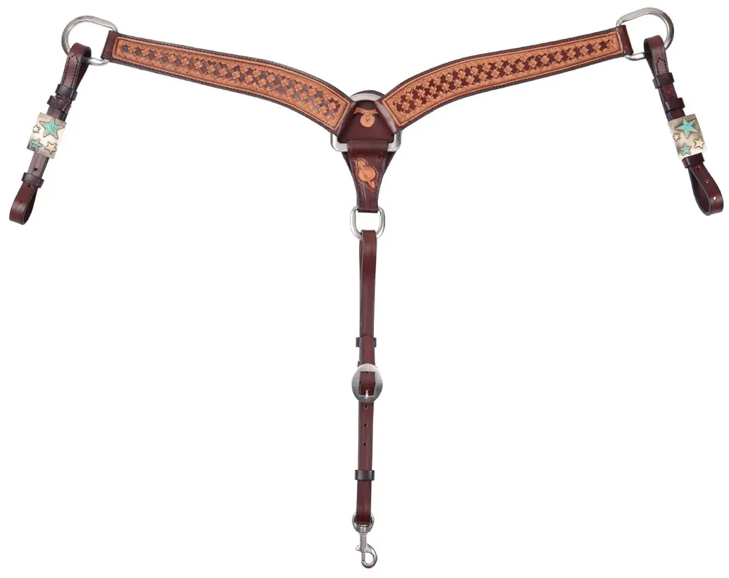 Circle Y Saturn Rising Horse Breast Collar, Full - Healthber