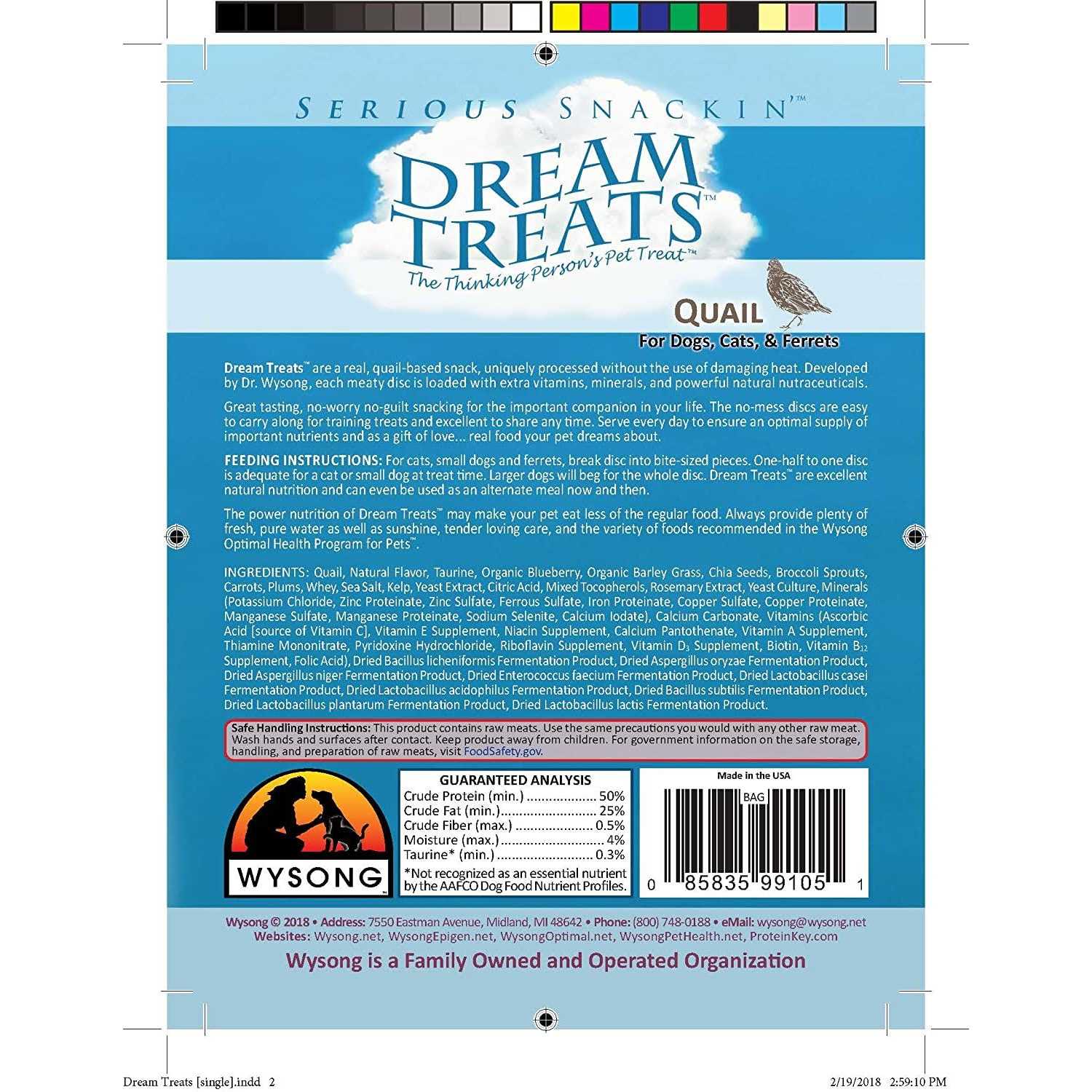 Wysong Dream Treats Dogs/Cats/Ferrets - Healthber