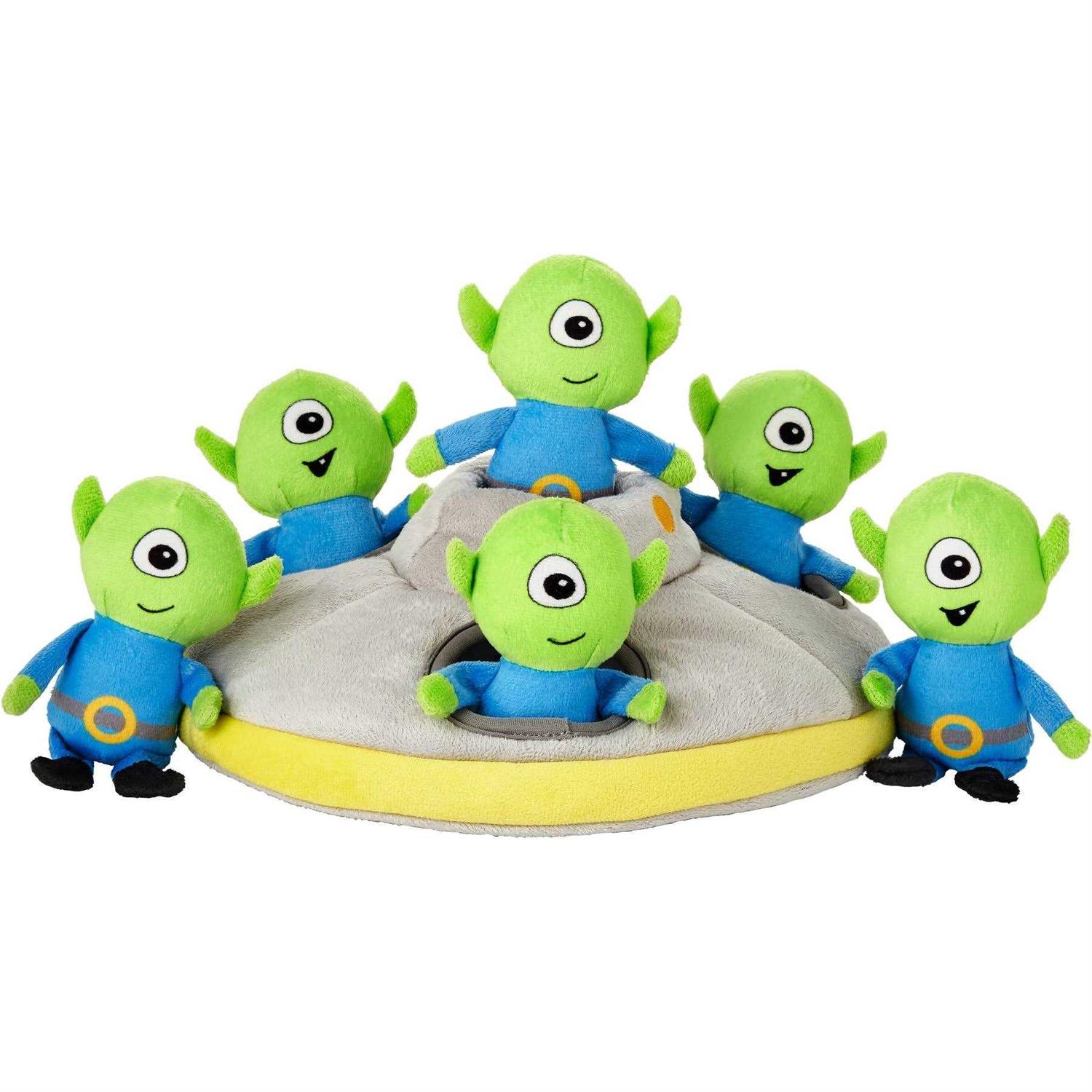 Frisco Flying Saucer Hide & Seek Puzzle Plush Squeaky Dog Toy - Healthber