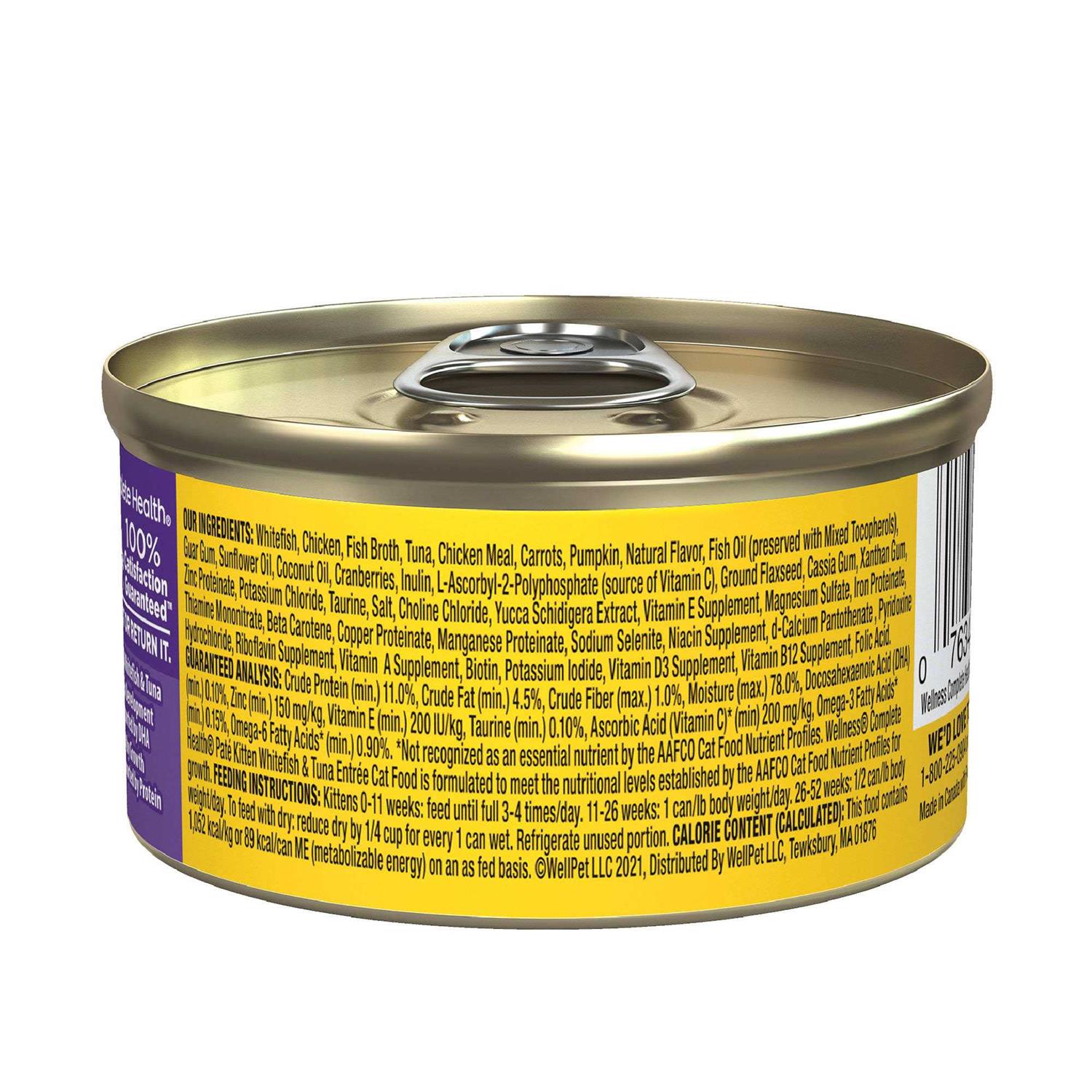 Wellness Complete Health Kitten Whitefish & Tuna Wet Cat Food - Healthber