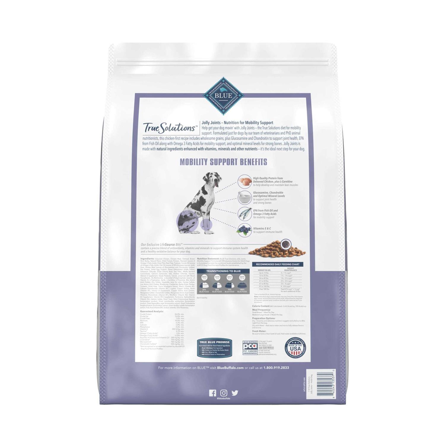 Blue Buffalo True Solutions Jolly Joints Mobility Support Dog Food - Healthber