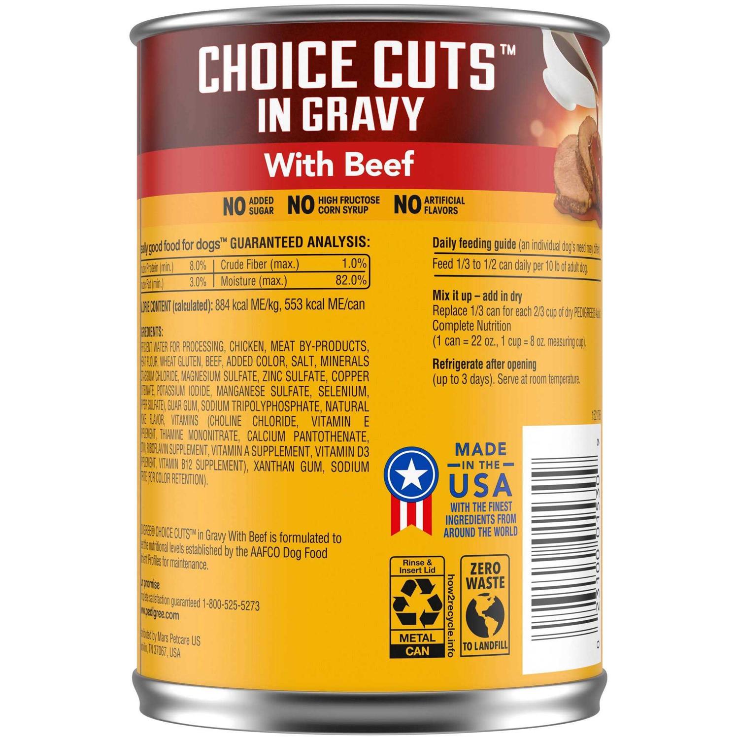 Pedigree Choice Cuts in Gravy Dog Food - Healthber