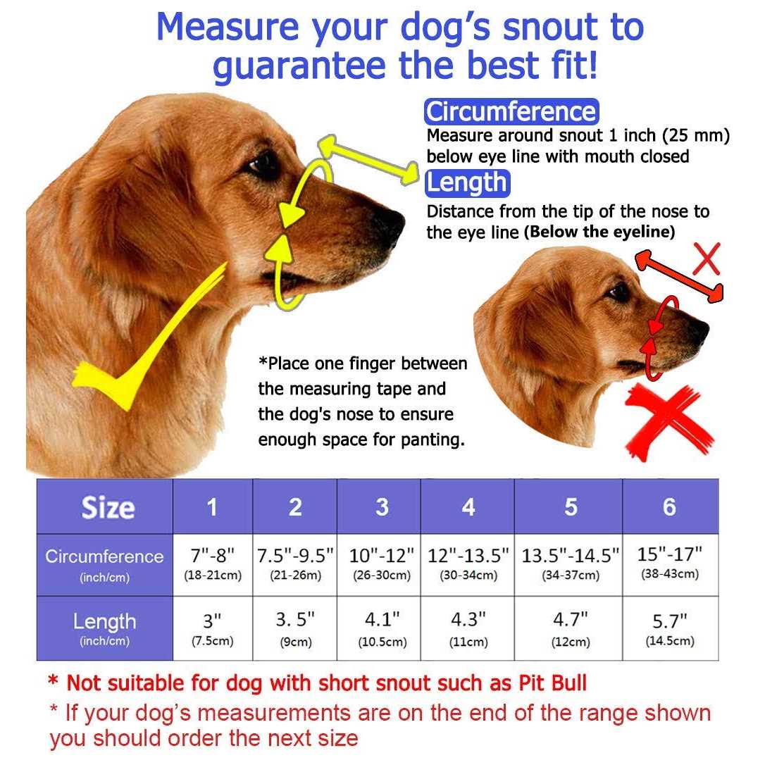 Barkless Dog Muzzle,Soft Basket Silicone Muzzles for Dog, Best to Prevent Biting, Chewing and Barking, Allows Drinking and Panting - Healthber