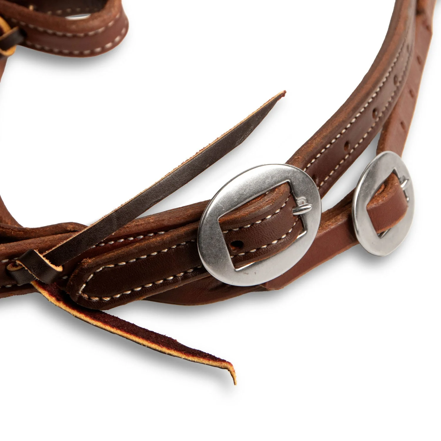 Poplar Head Premium Doubled & Stitched Oiled Harness Browband Headstall - Healthber