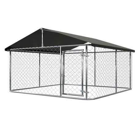 Petony Outdoor Dog Kennel Dog Cage Dog Playpen Dog Fence Chicken Coop Hen House Heavy Duty Pet Playpen with Large Galvanized Chain Link with UV - Healthber