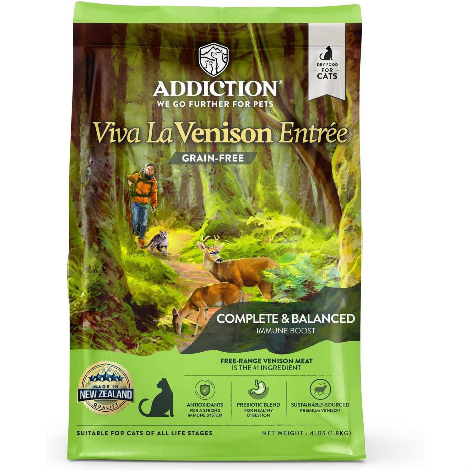 Addiction Viva La Venison Dry Cat Food - Healthber