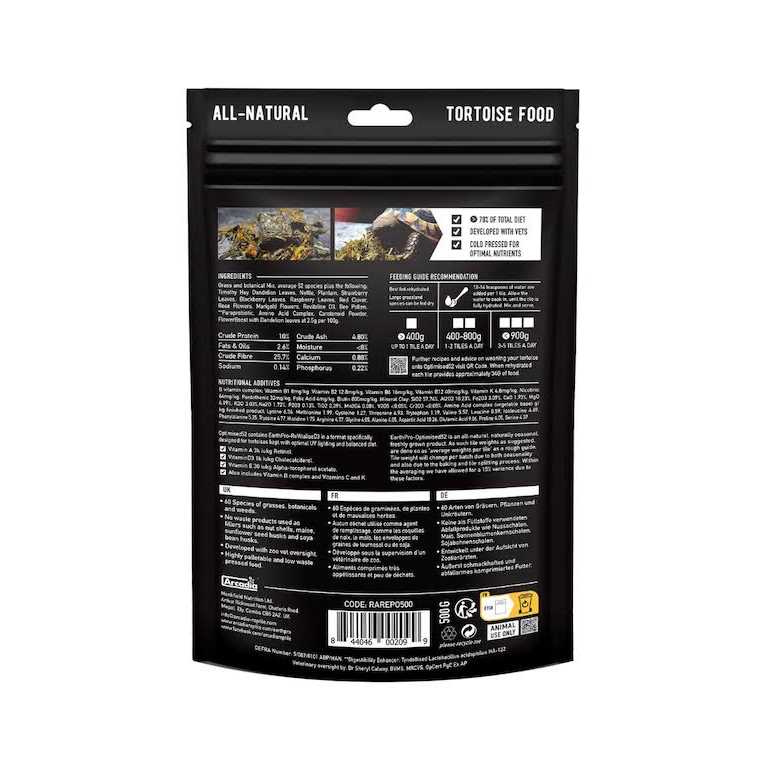 Arcadia Optimised52 Tortoise Food - Healthber