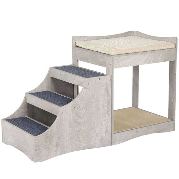 Unipaws Pet Bunk Bed with Removable Step for Dogs and Cats - Healthber