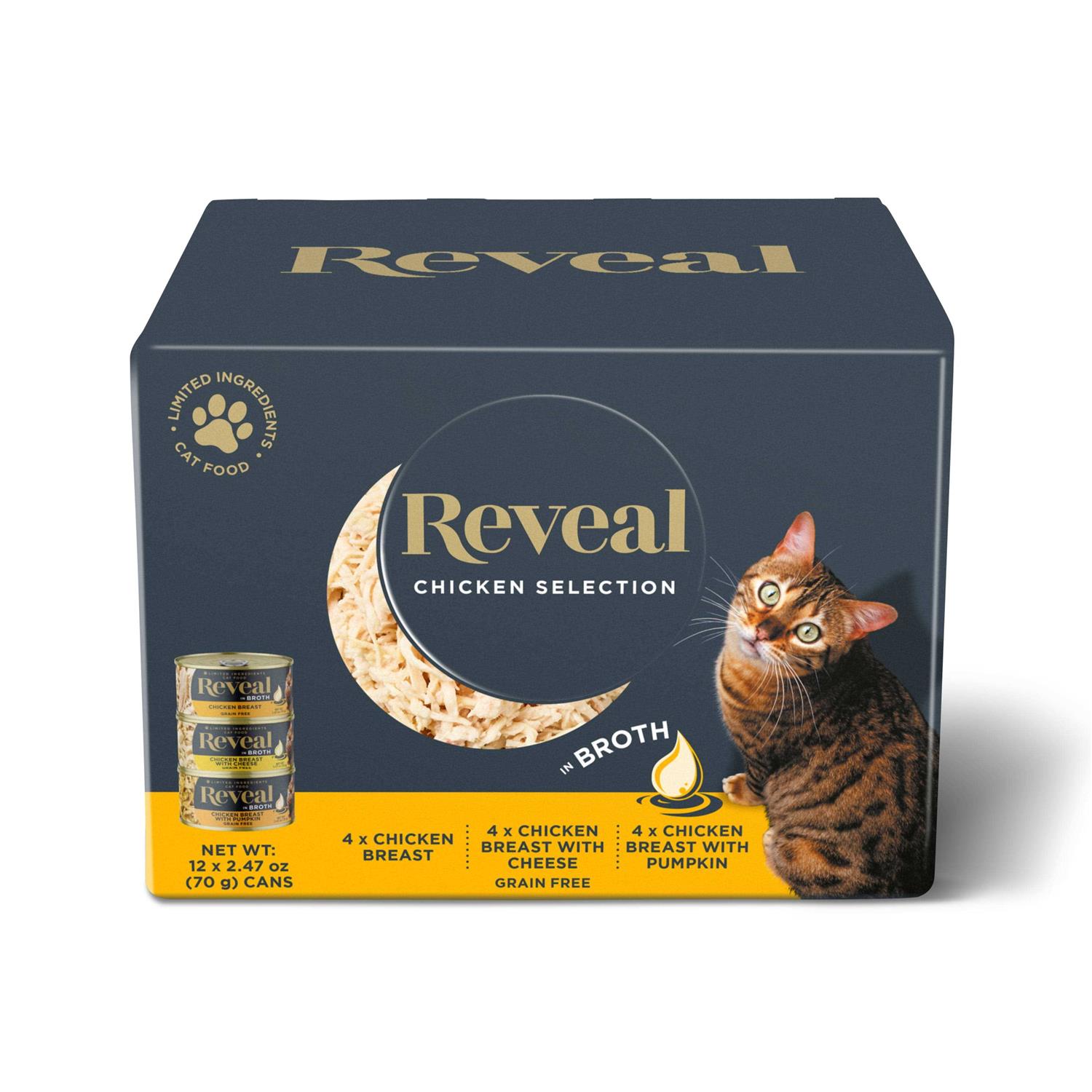 Reveal Cat Food Grain Free Chicken Selection in Broth - Healthber