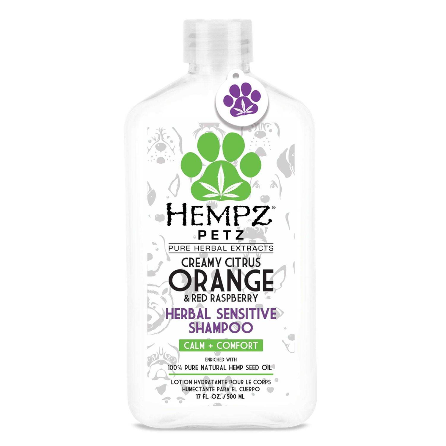 Hempz Petz Herbal Sensitive Shampoo Creamy Citrus Orange & Red Raspberry - Healthber