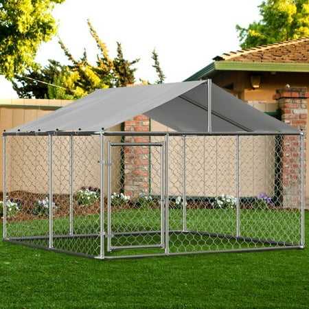 Lzbeitem 10 x 10 ft ( 118 inch x 118 inch x 71 inch ) Outdoor Dog Kennel Outside Large Heavy Duty Shade Dog Pen Playpen Pet Dog Enclosure Crate Dog - Healthber