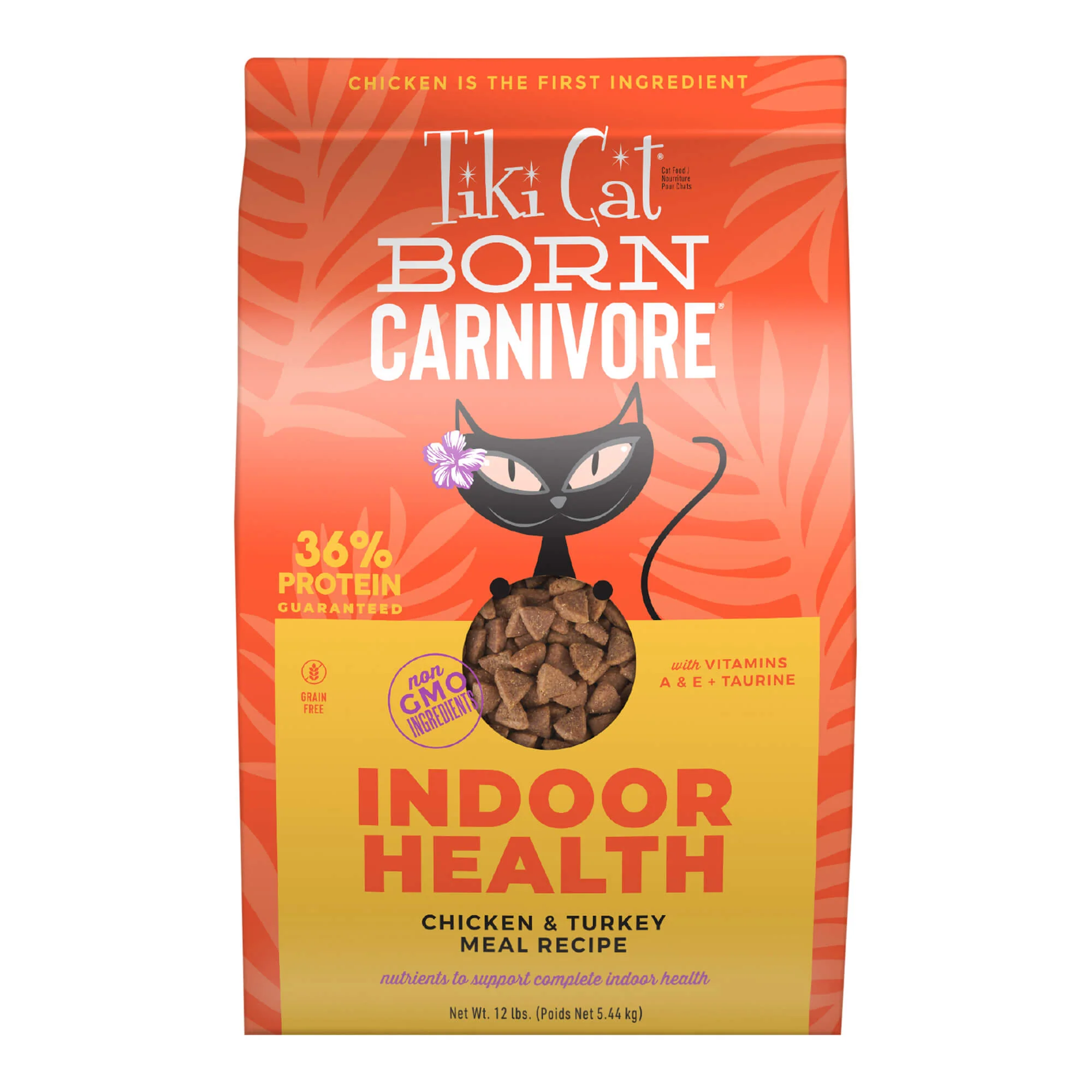 Tiki Cat Born Carnivore Indoor Health Dry Cat Food, Chicken & Turkey Meal - Healthber