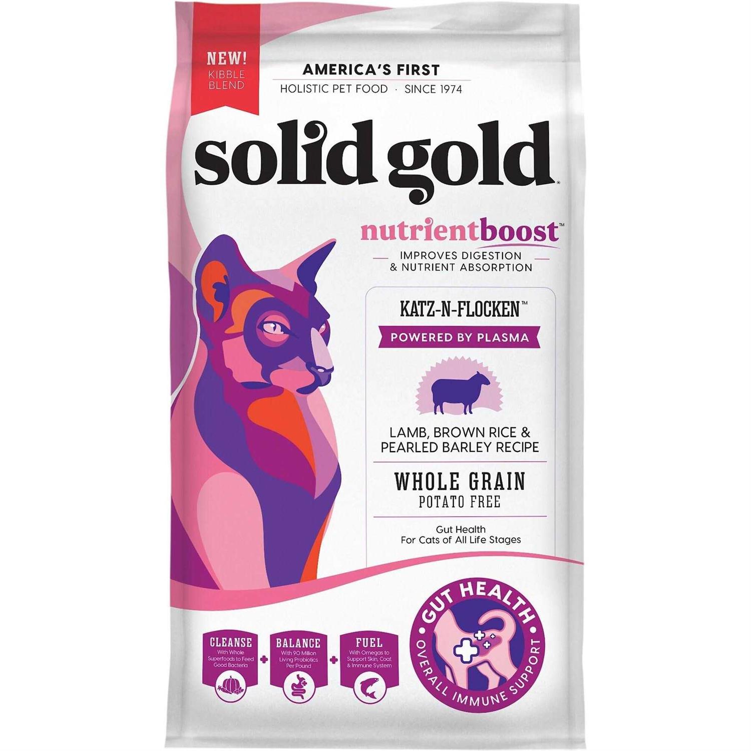 Solid Gold NutrientBoost Katz N Flocken Dry Cat Food with Lamb - Healthber