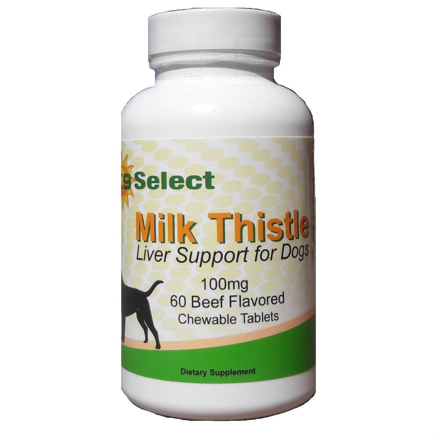 K9 Select Milk Thistle for Dogs 100mg 60 Beef Flavored Tablets - Healthber