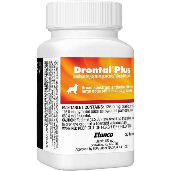 Drontal Plus for Dogs 45+ lbs - Healthber
