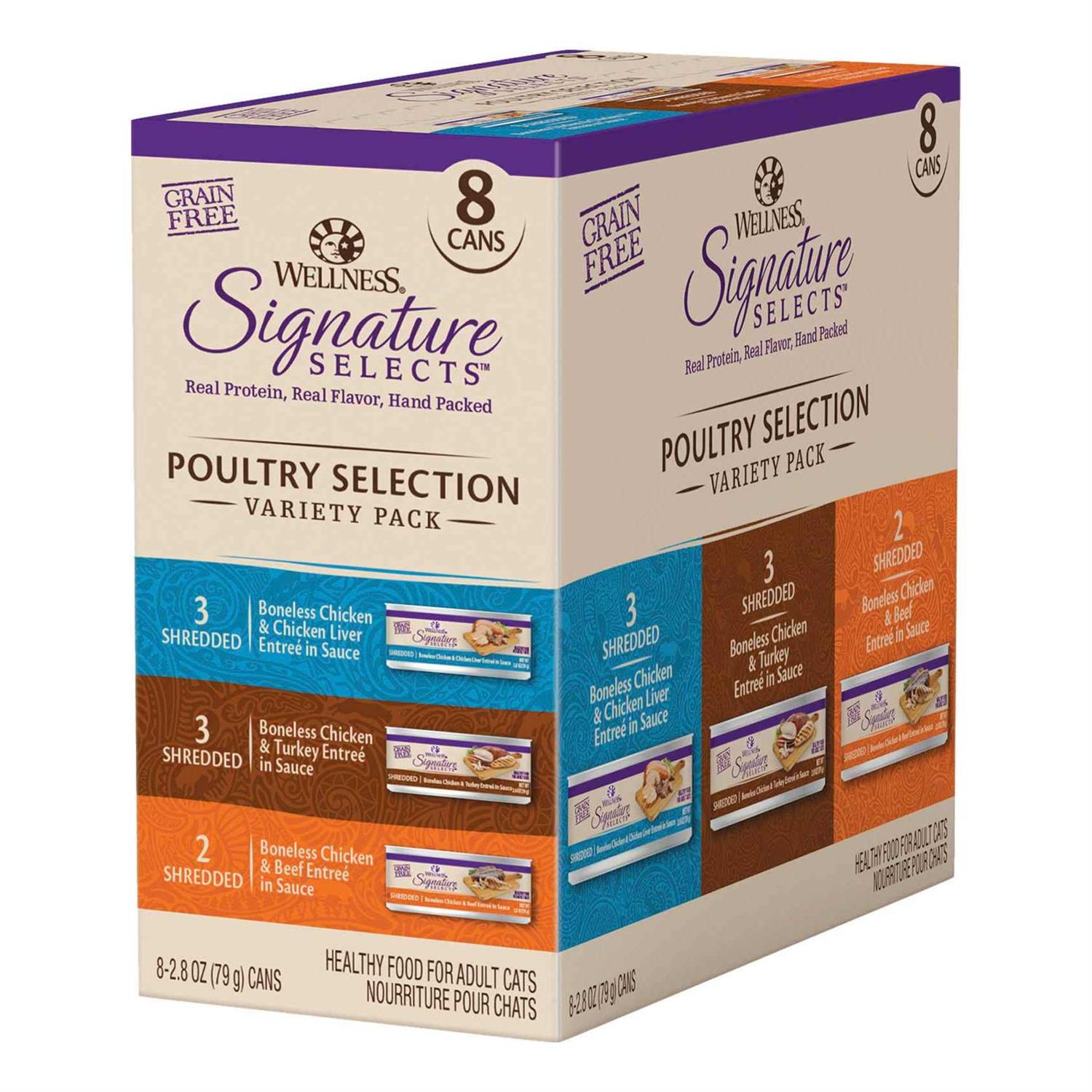 Wellness CORE Signature Selects Poultry Selection Variety Pack Canned Cat Food - Healthber