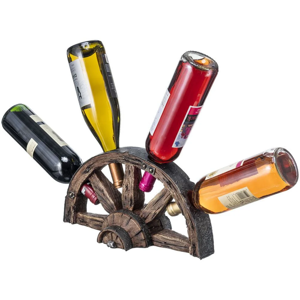 Wagon Wheel Wine Bottle Holder - Healthber