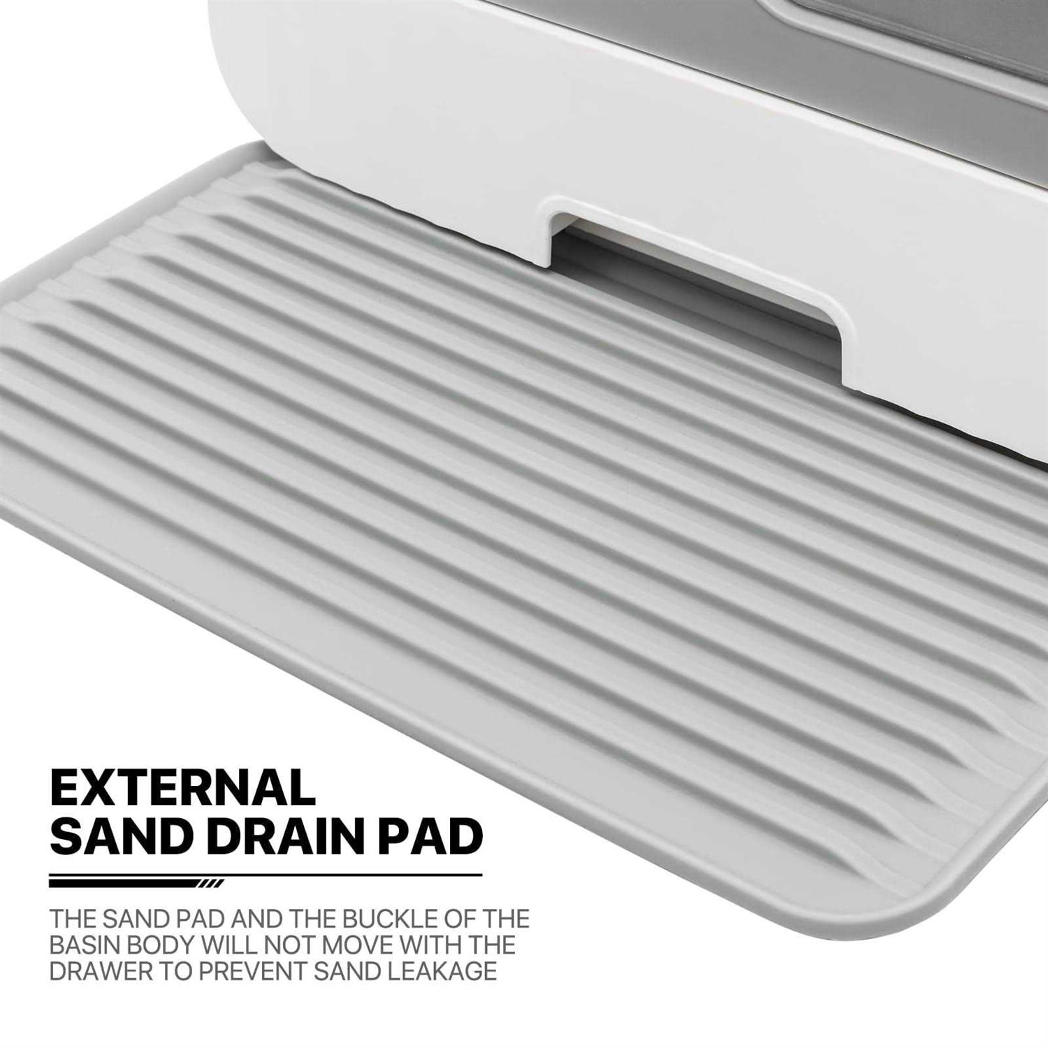 Monibloom Hooded Litter Box Fully Enclosed Splash-Proof Cat Litterbox with Litter Catcher Mat - Healthber
