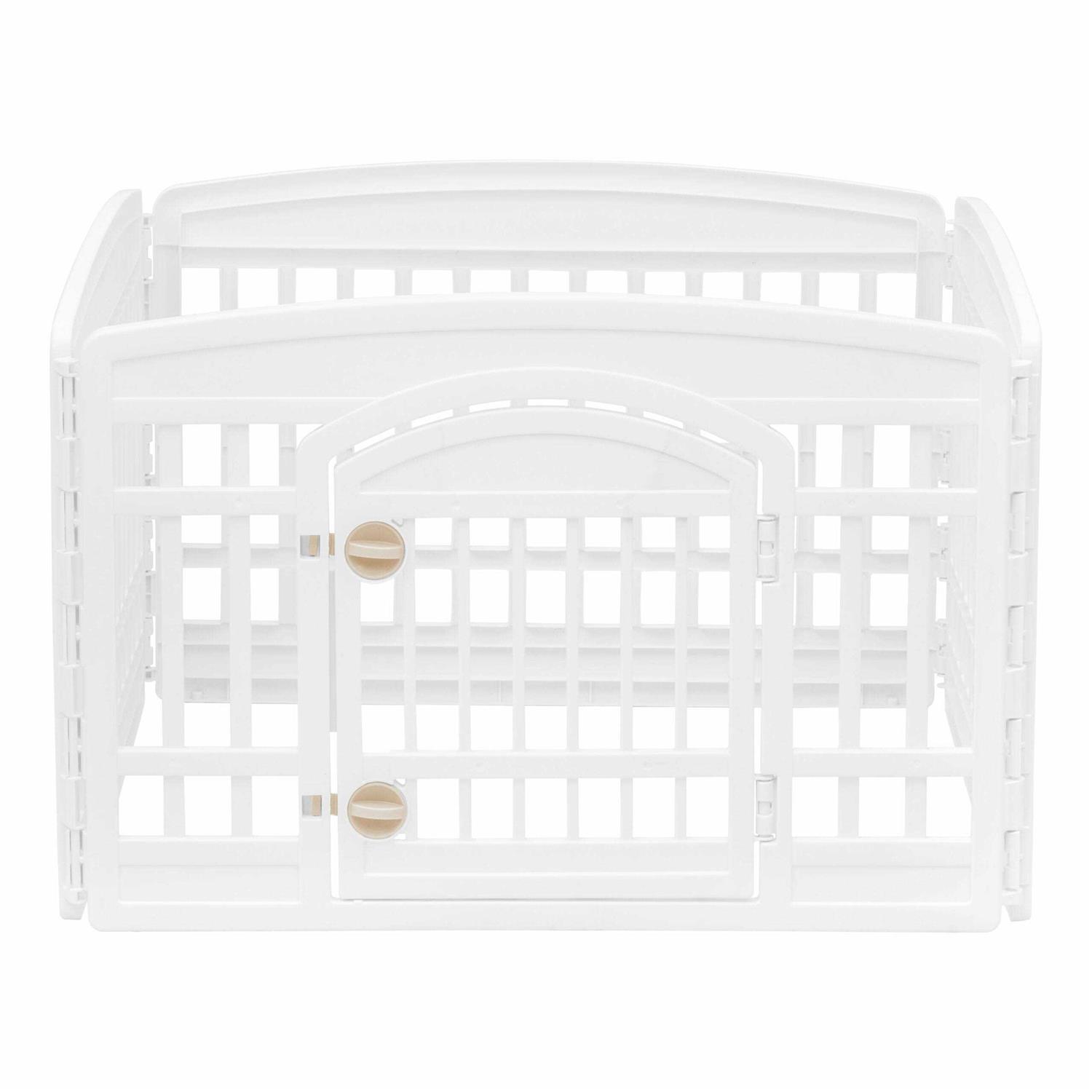 IRIS 4 Panel Exercise Pet Playpen with Door - Healthber