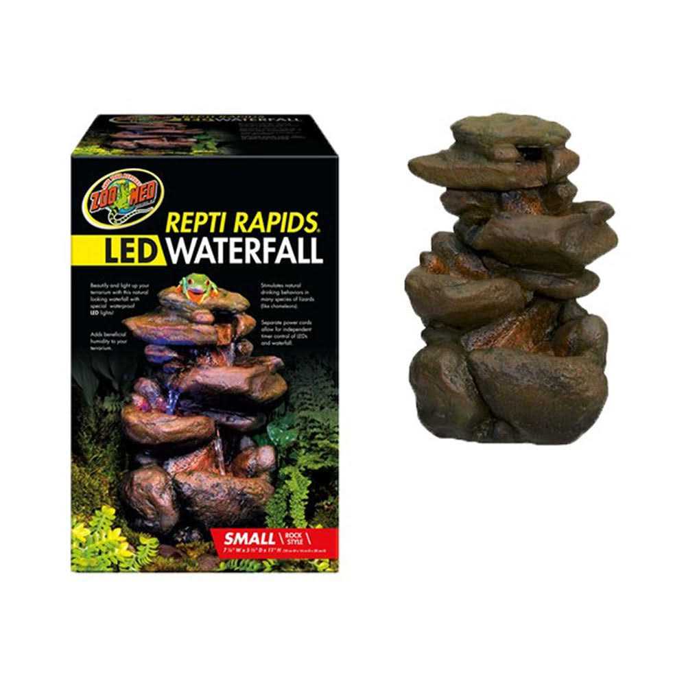 Zoo Med Repti Rapids LED Rock Waterfall - Healthber