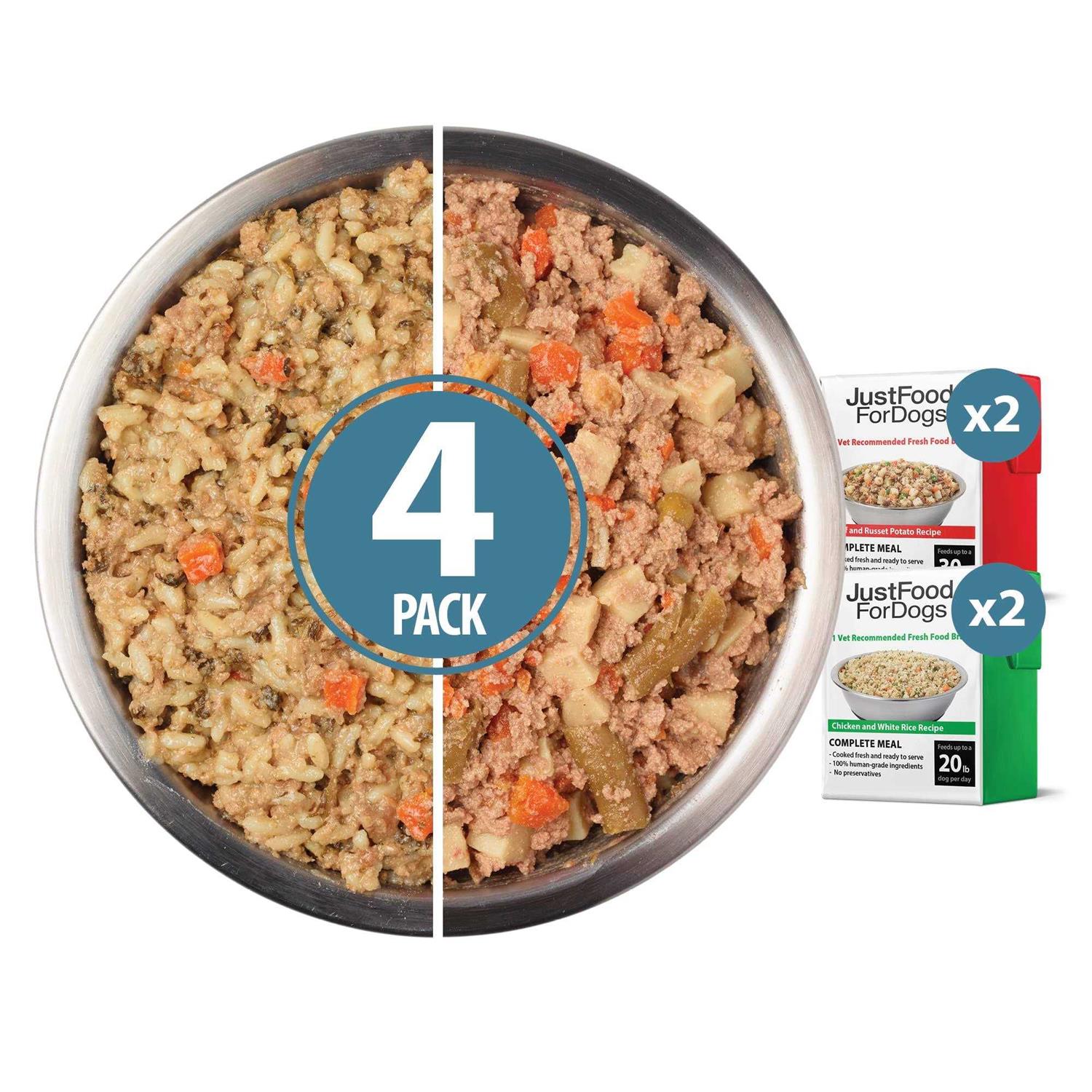JustFoodForDogs Pantry Fresh Beef Chicken Variety Pack Dog Fresh Food - Healthber