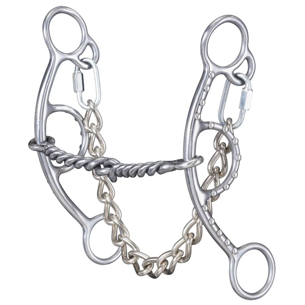 Tough1 Sweet Iron Twisted Wire Short Shank Gag Snaffle - Healthber