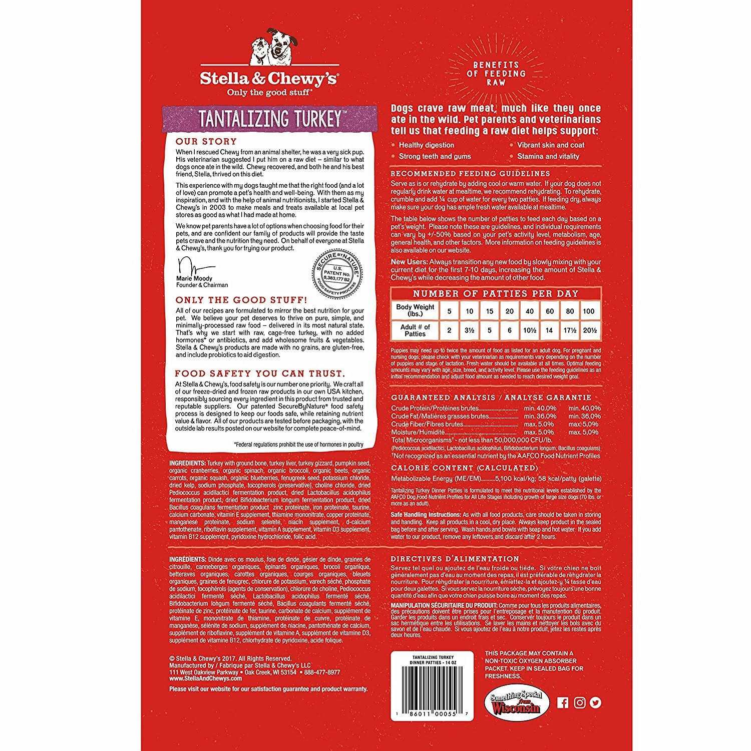 Stella & Chewy’s Dinner Patties Freeze-Dried Dog Food Surf ‘N Turf - Healthber