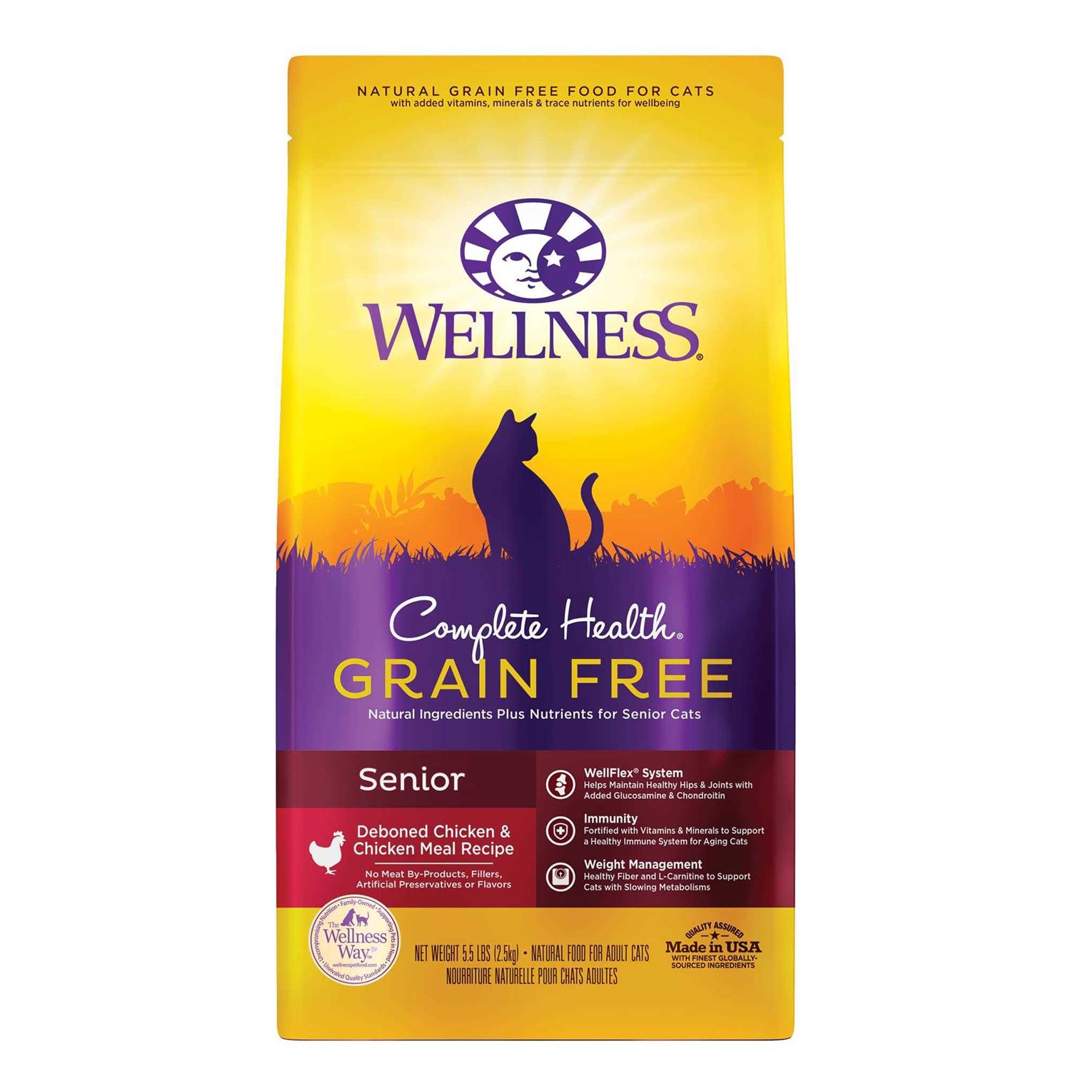 Wellness Complete Health Grain Free Senior Dry Cat Food - Healthber