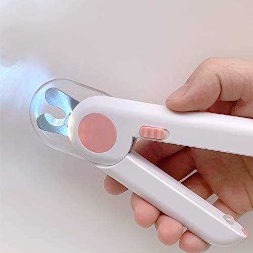 Nuwbay Dog Nails Clippers and Trimmers with Safety Guard for Cats Pet Nail Clippers with LED Light Up to Avoid Over-Cutting Free Nail File - Healthber
