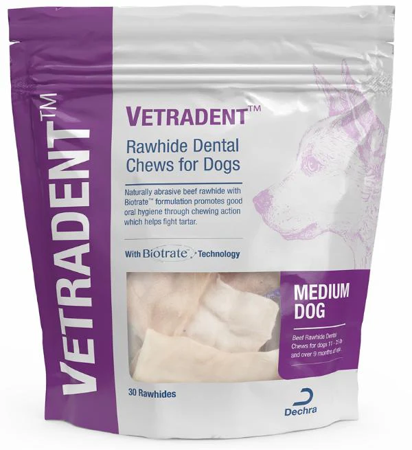 Vetradent Beef Rawhide Dental Chews for Dogs - Healthber