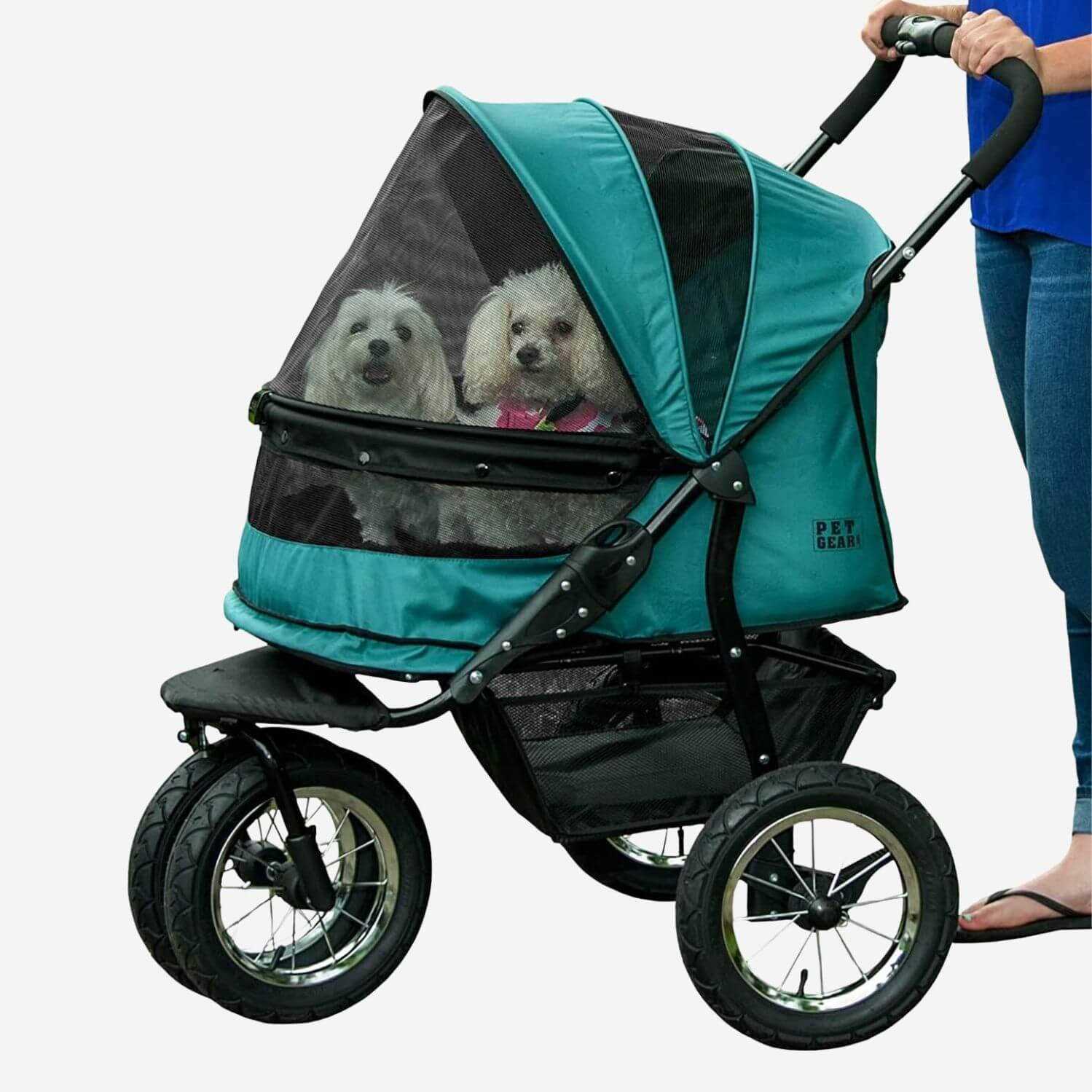 Pet Gear Double No-Zip Pet Stroller - Healthber
