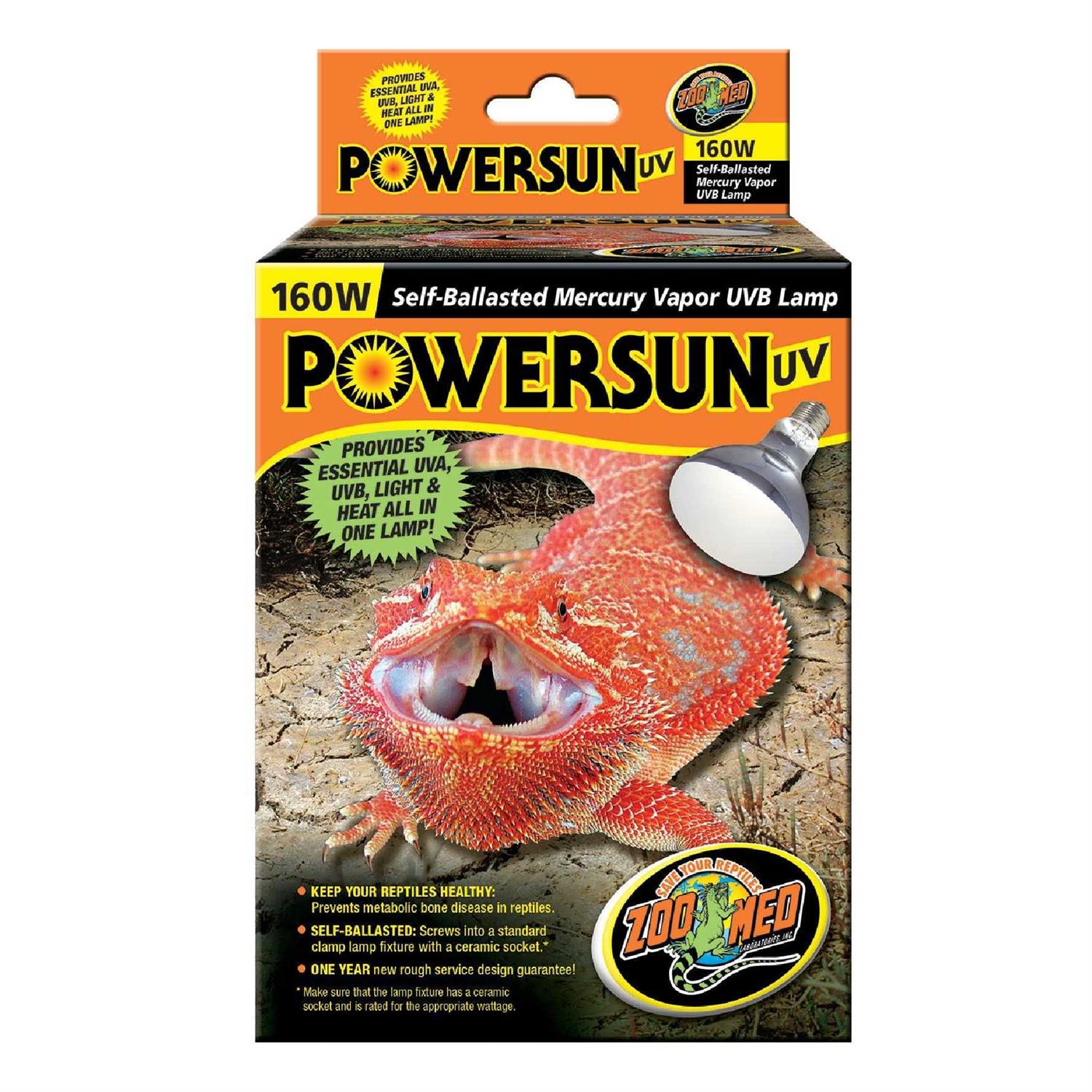 Zoo Med PowerSun UV Mercury Vapor UVB Lamp - Healthber