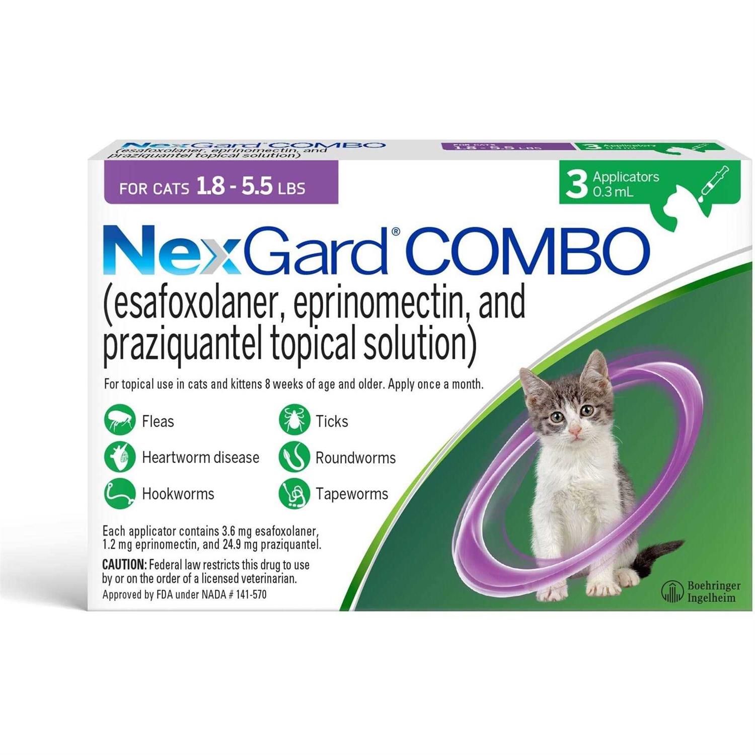 NexGard Combo Topical for Cats - Healthber