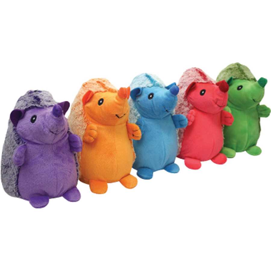 Multipet Hedgehog Squeaky Plush Dog Toy, Color Varies - Healthber