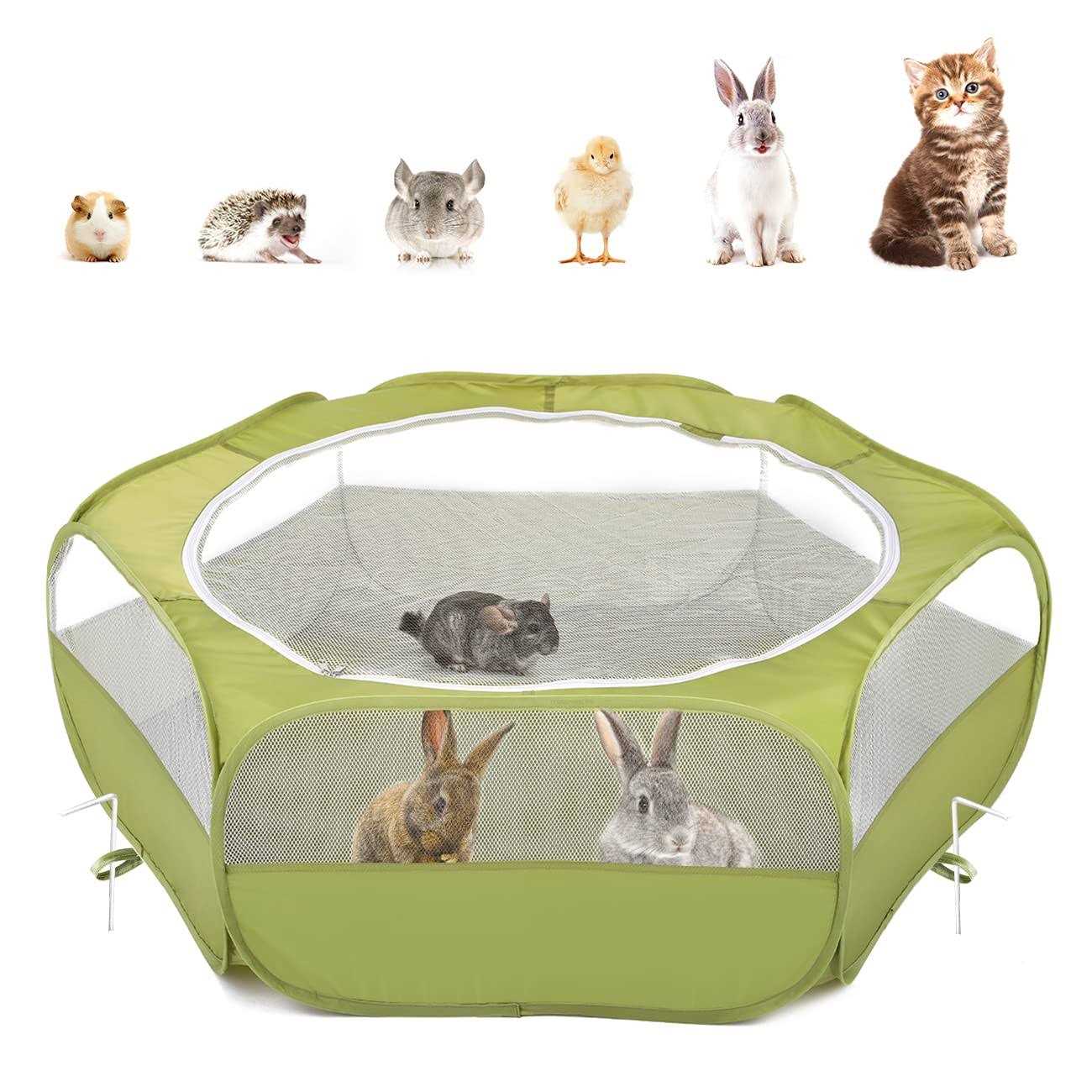 Pawaboo Small Animals Playpen Waterproof Small Pet Cage Tent with Zippered Cover - Healthber
