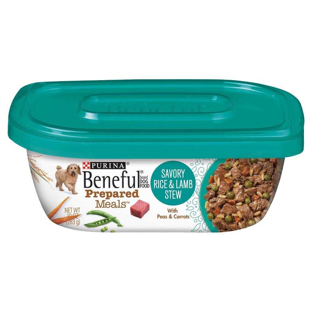 Purina Beneful Prepared Meals Savory Rice & Lamb Stew Wet Dog Food - Healthber
