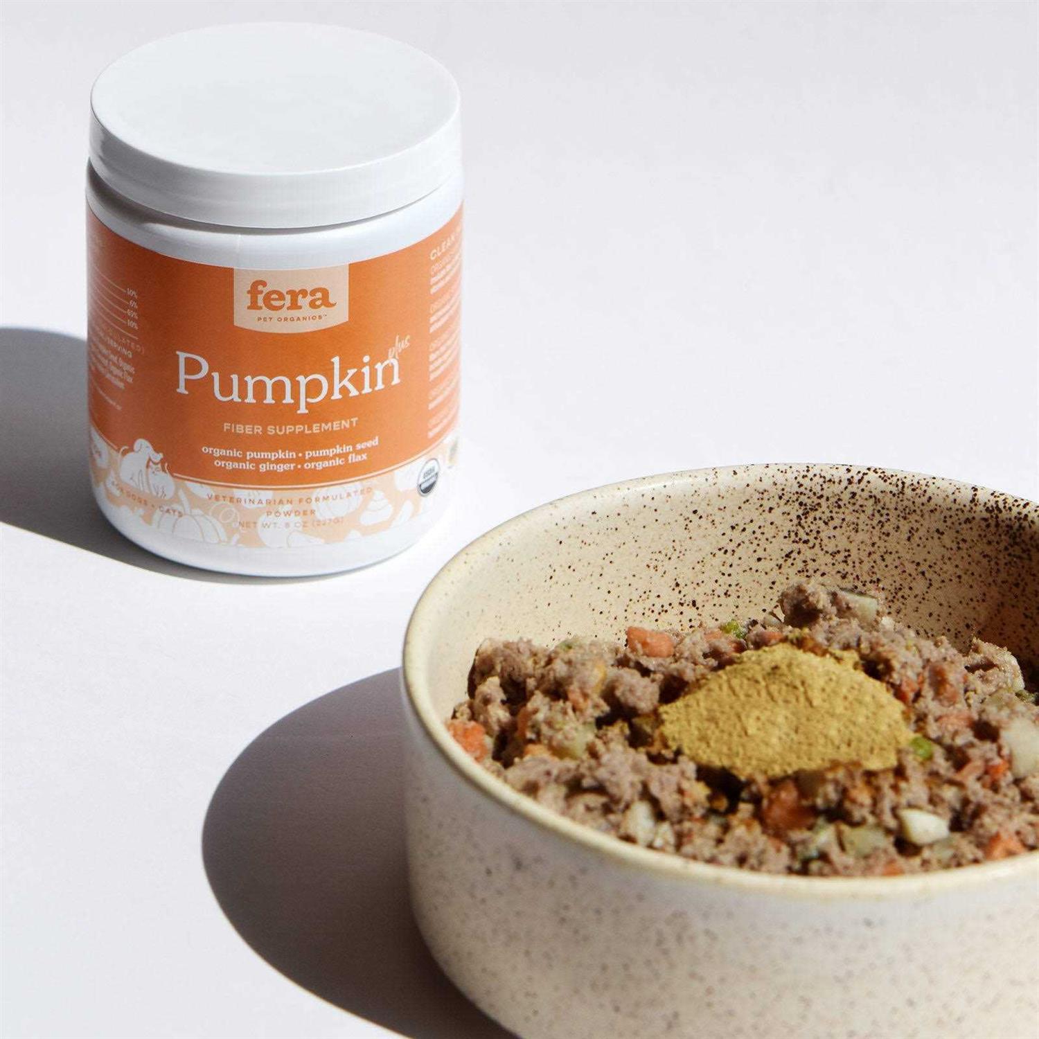 Fera Pet Organics Pumpkin Plus Fiber Support for Dogs and Cats - Healthber