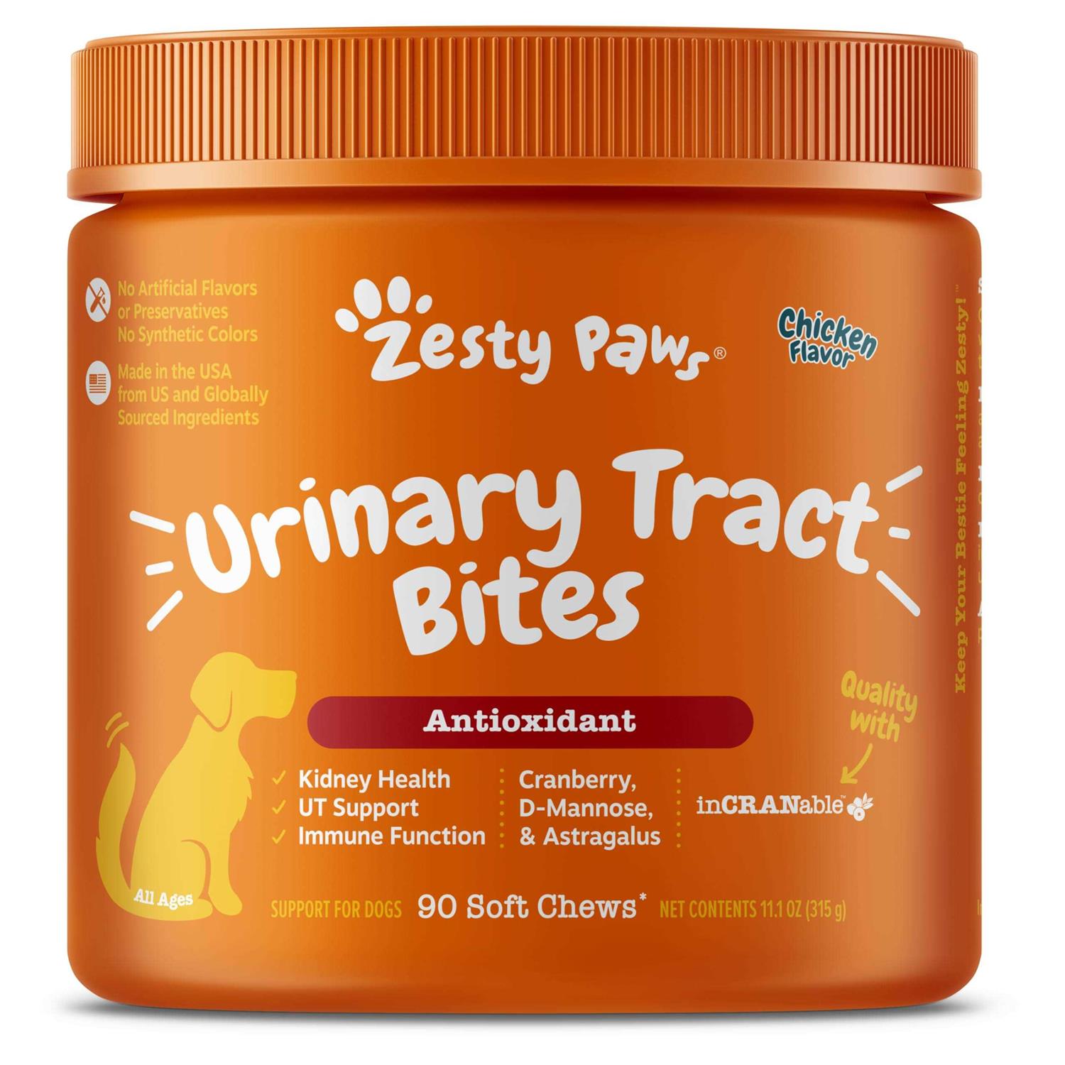 Zesty Paws Cranberry Bladder Bites for Dogs - Healthber