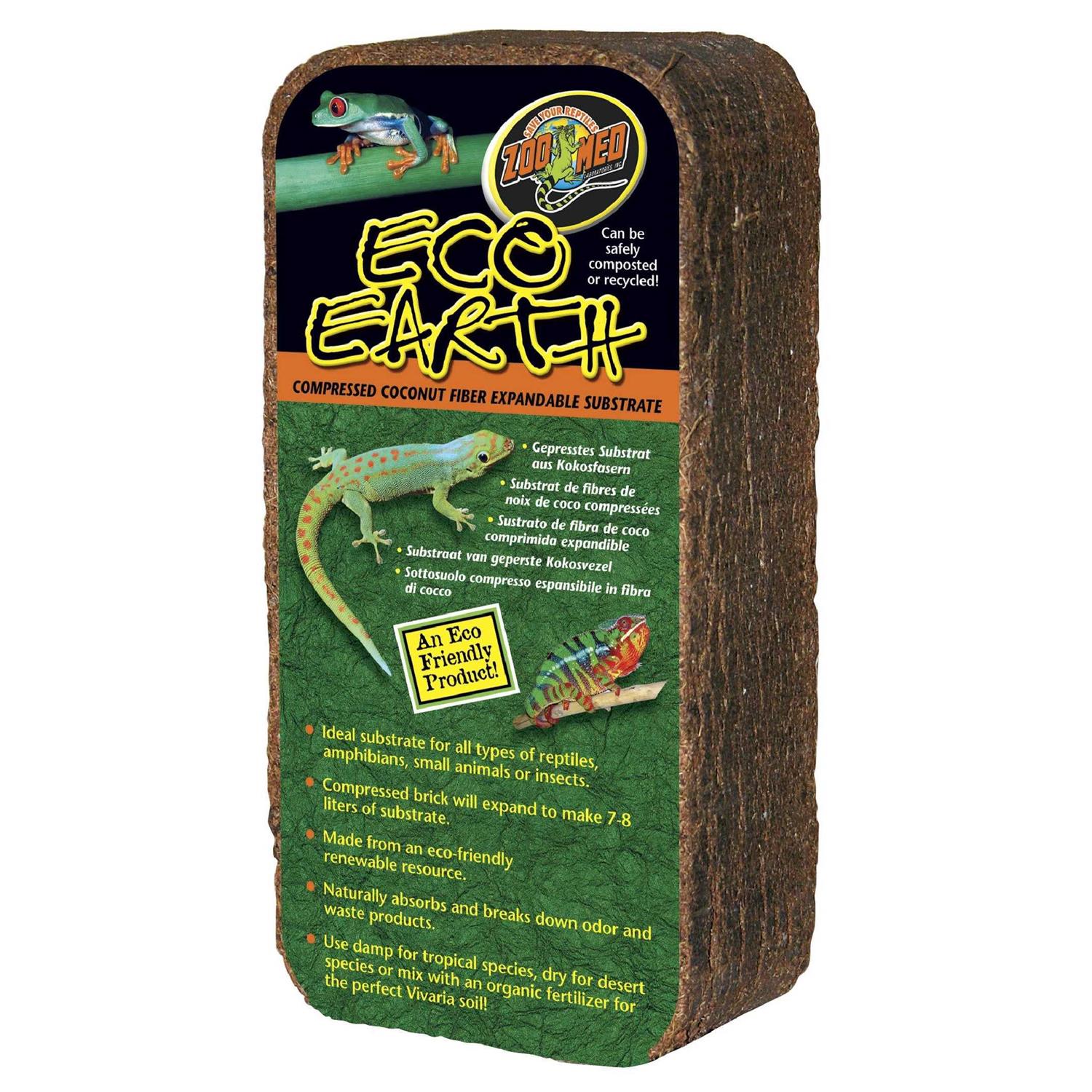 Zoo Med Eco Earth Compressed Coconut Fiber Substrate - Healthber