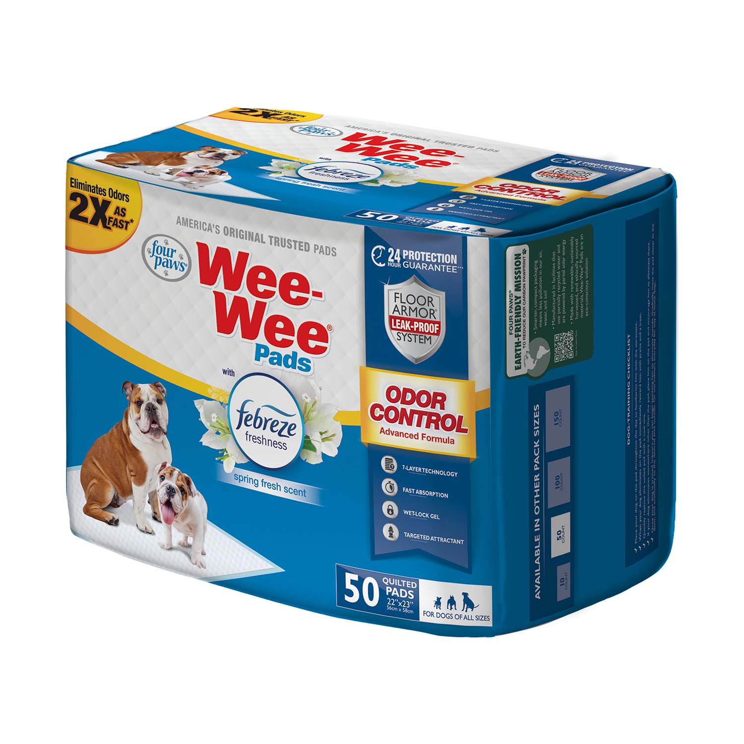 Wee-Wee Odor Control Dog Training Pads with Febreze Freshness - Healthber