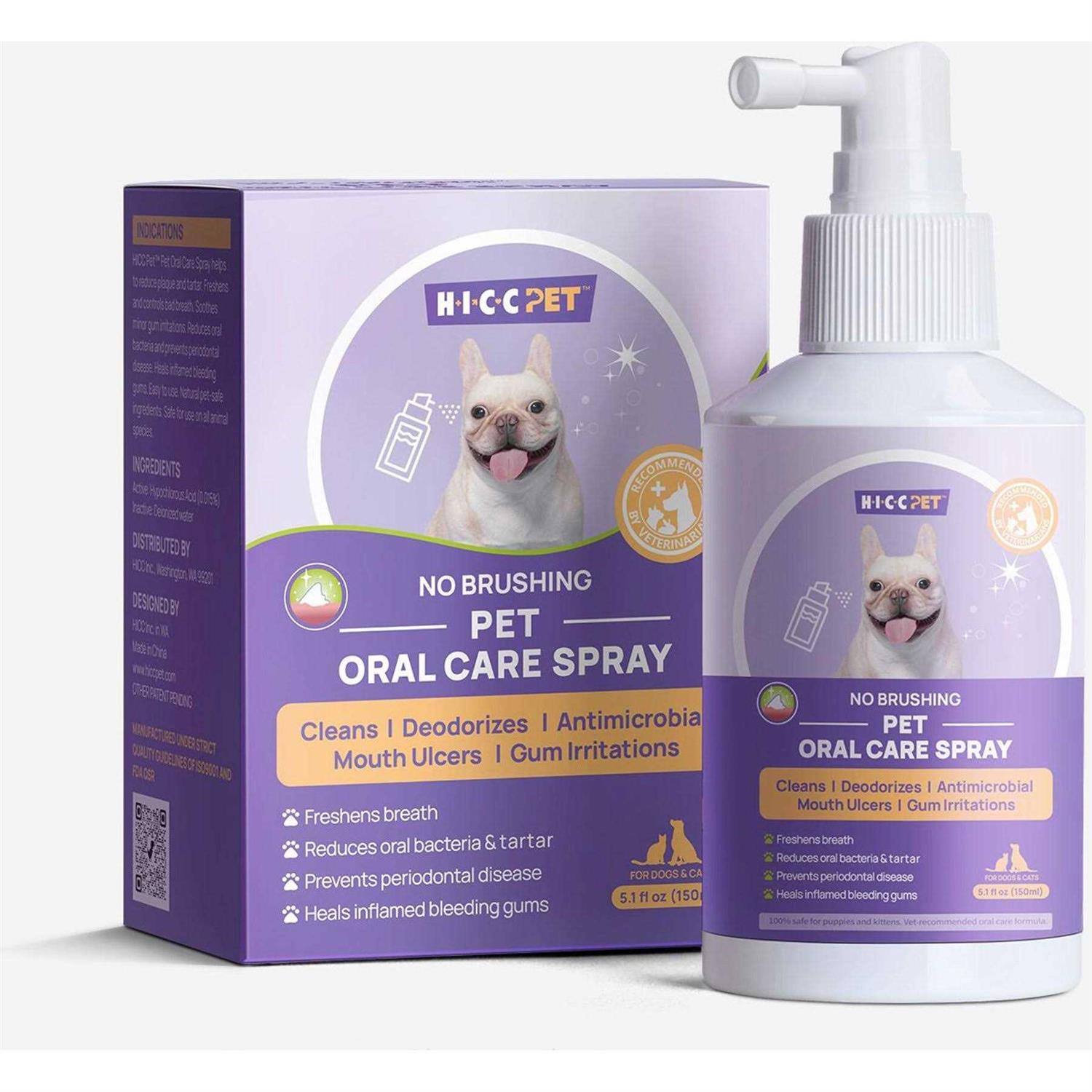 HICC PET Dog Cat Oral Care Spray 5.1 Oz - Healthber